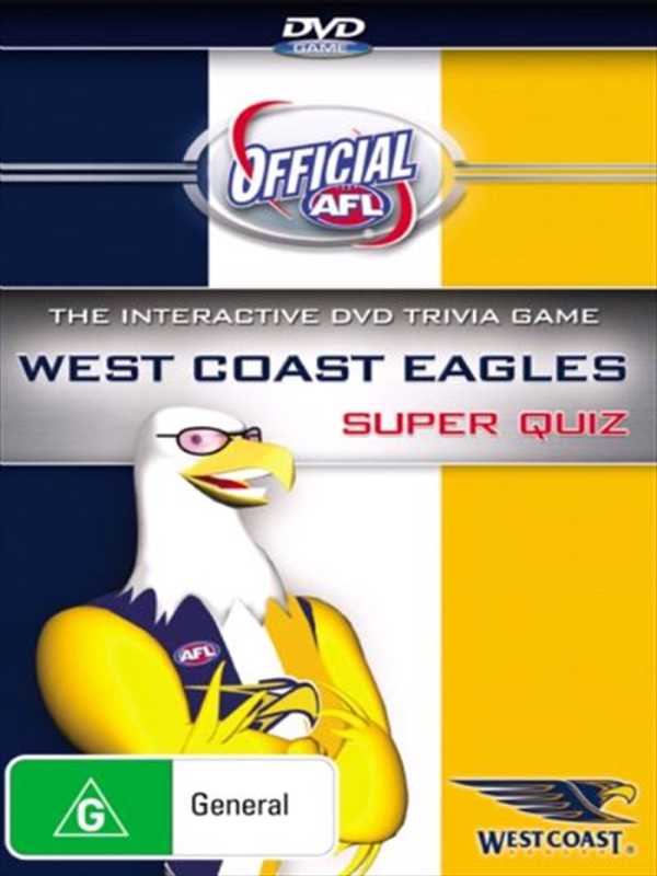 Official AFL: The Interactive DVD Trivia Game - West Coast Eagles Super Quiz cover