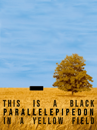 This is a Black Parallelepipedon in a Yellow Field cover