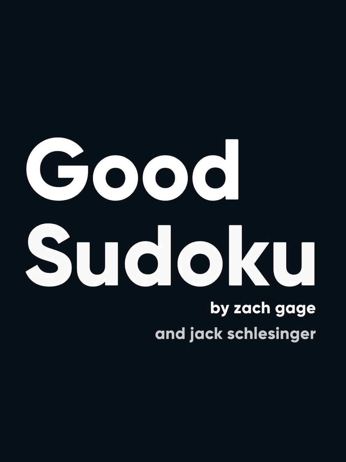 Good Sudoku cover