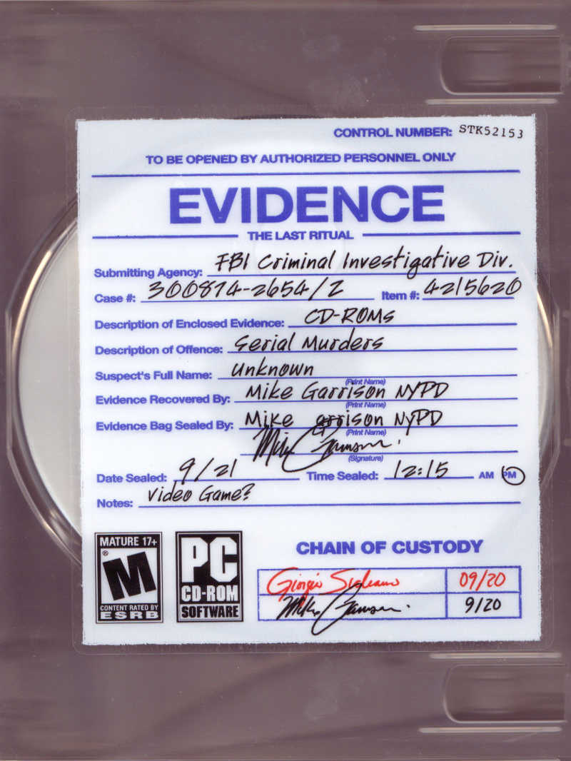 Evidence: The Last Ritual cover