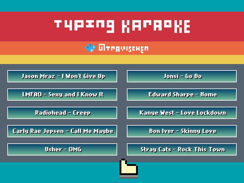 Typing Karaoke cover