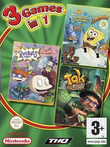 3 Games in 1: Tak and the Power of Juju / SpongeBob SquarePants: SuperSponge / Rugrats: I Gotta Go Party cover