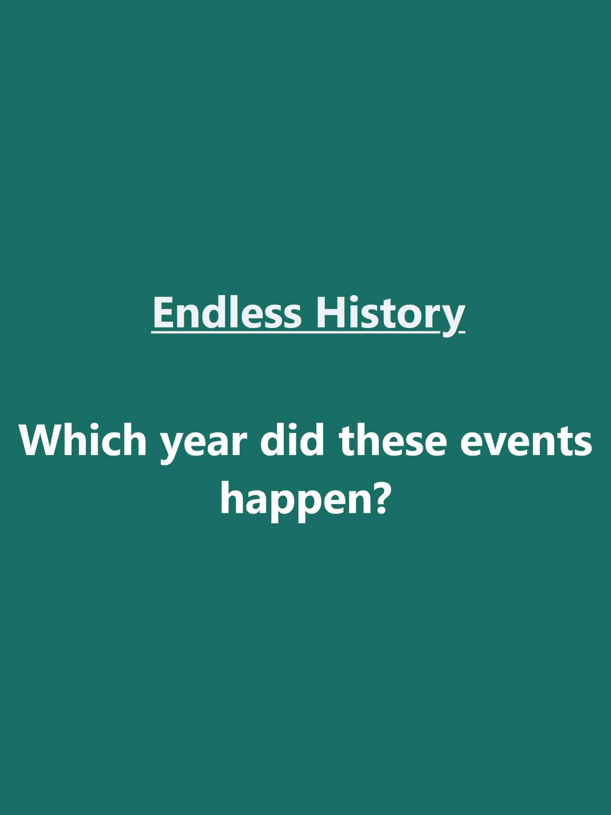 Endless History cover