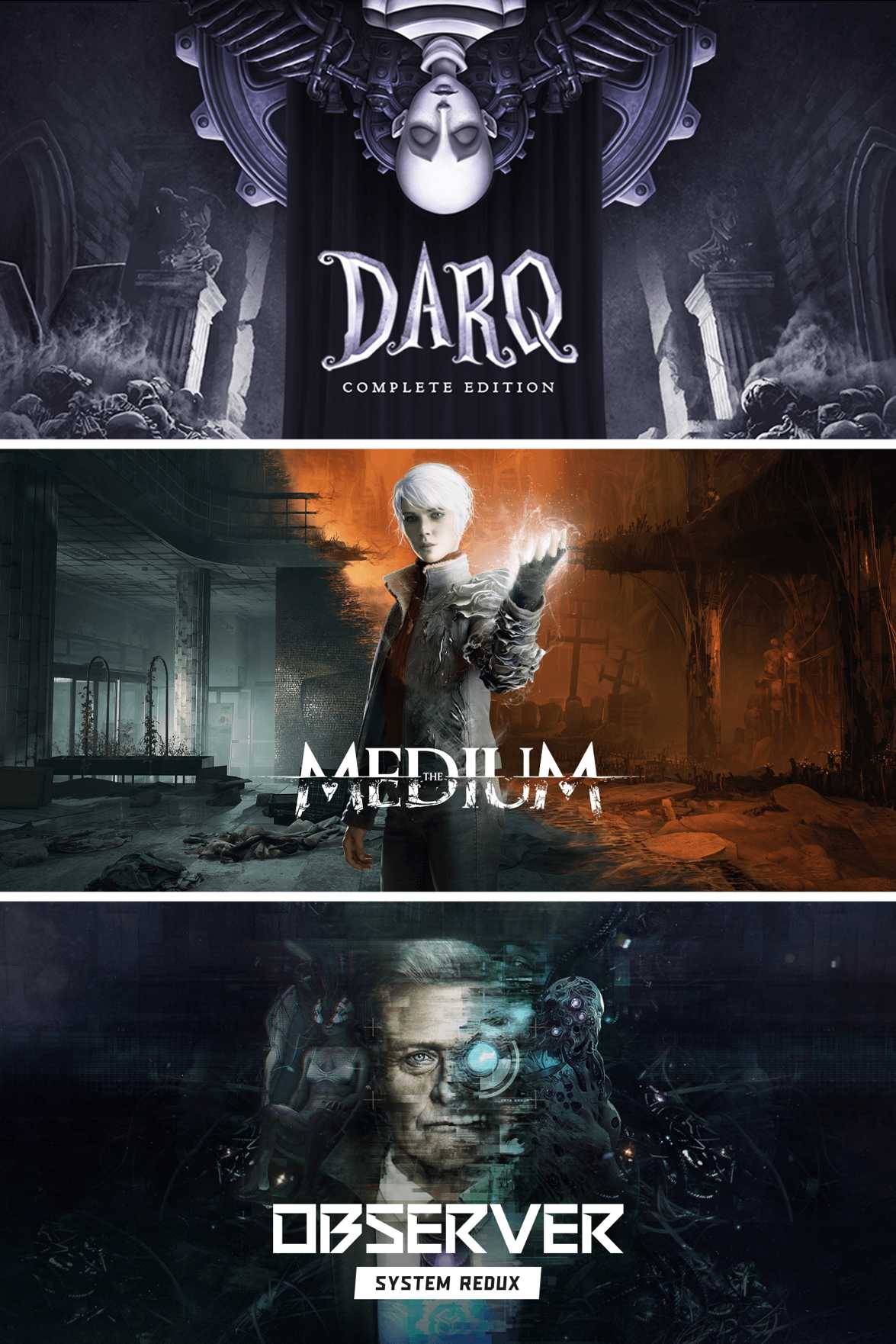 The Medium + Observer: System Redux + Darq: Complete Edition Bundle cover