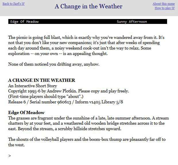 A Change in the Weather cover