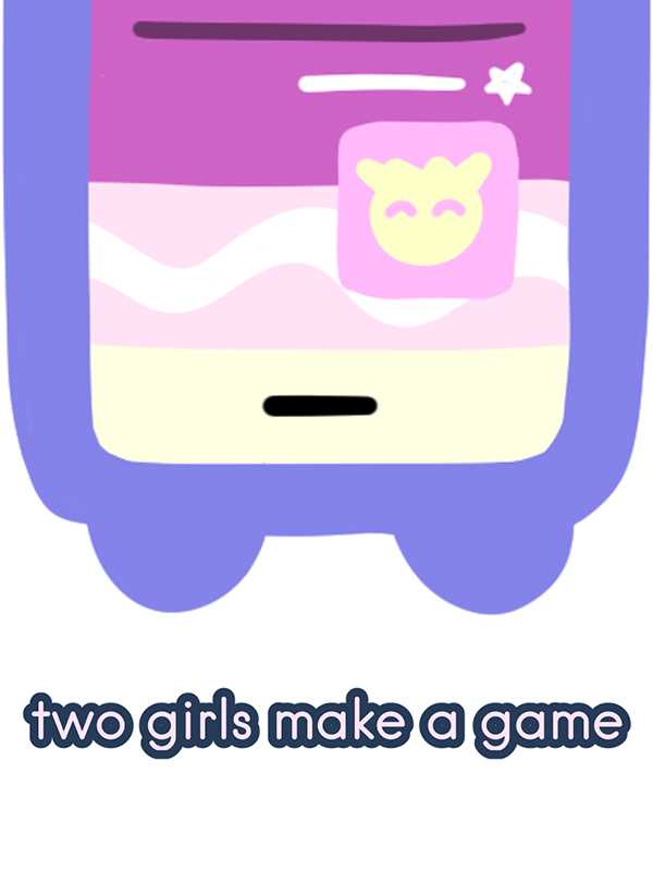 Two girls make a game cover