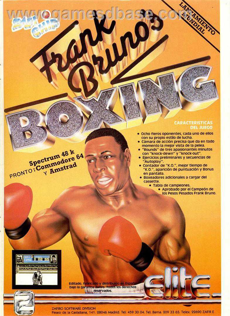 Frank Bruno's Boxing cover
