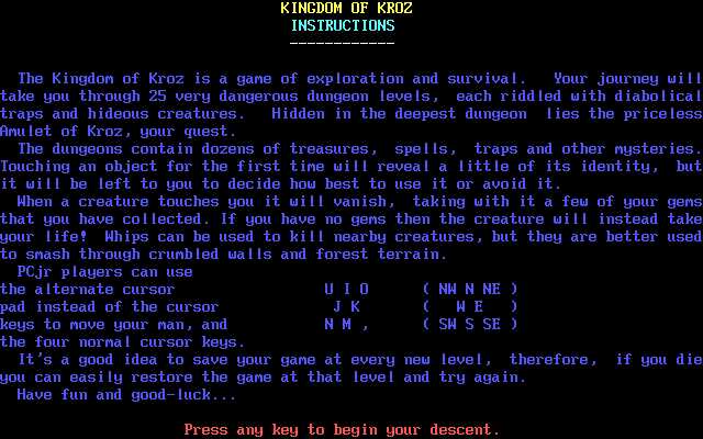 Kingdom of Kroz cover
