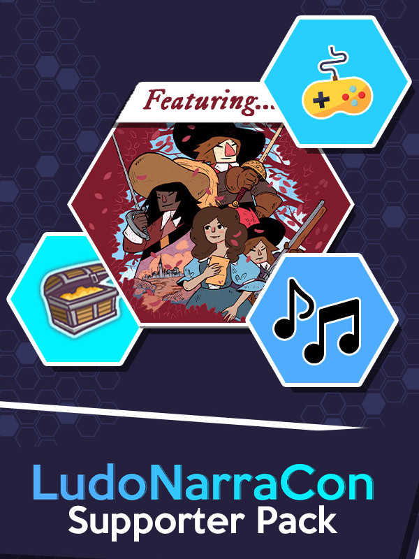 LudoNarraCon Supporter Pack featuring Cyrano cover