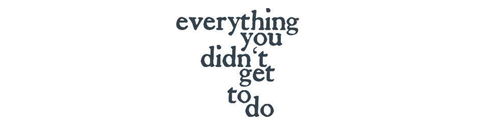 Everything You Didn't Get to Do cover