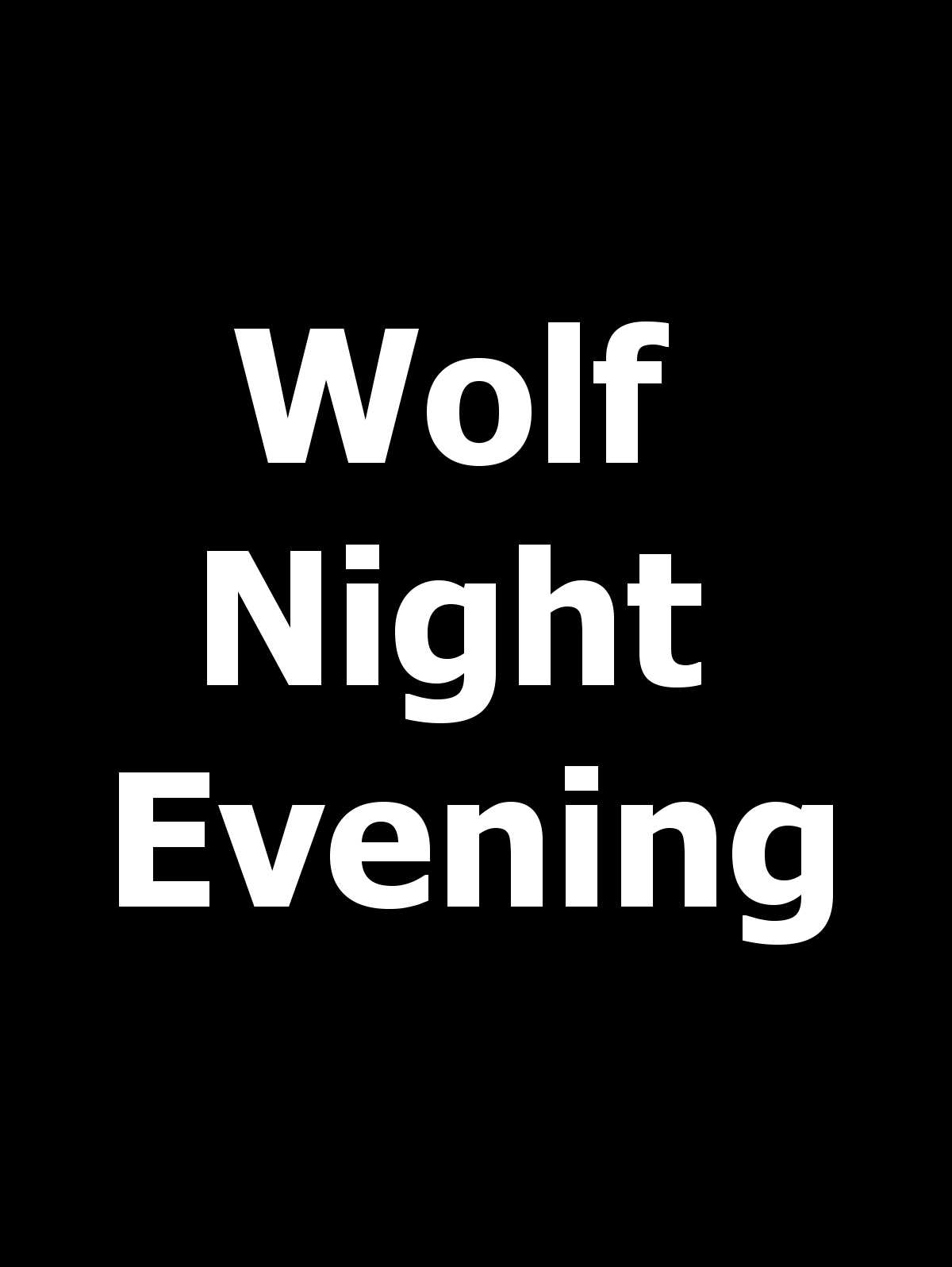 Wolf Night Evening cover