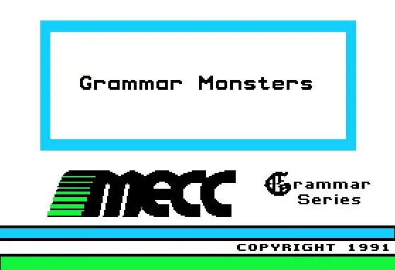 Grammar Monsters cover