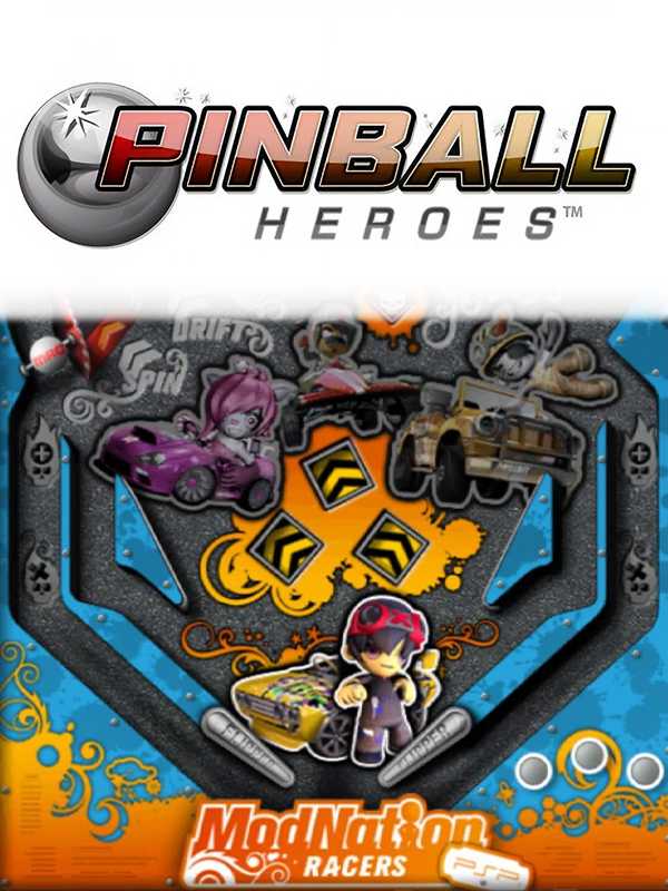 Pinball Heroes: Modnation Racers cover
