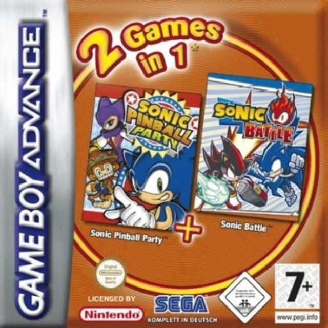 2 Games in 1: Sonic Pinball Party + Sonic Battle cover
