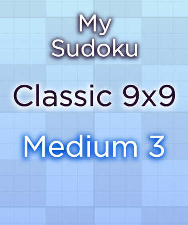 My Sudoku: Classic 9x9 Medium 3 cover
