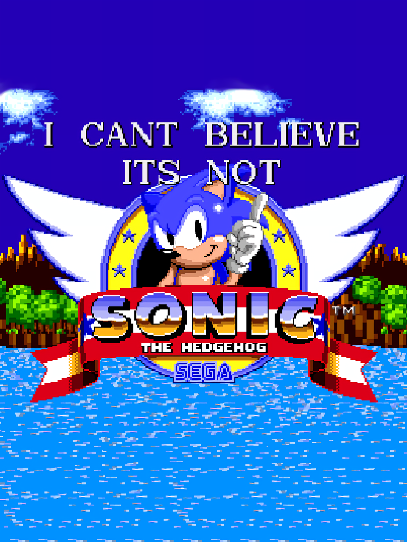 I Can't Believe it's Not Sonic 1 cover