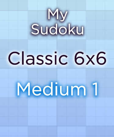 My Sudoku: Classic 6x6 Medium 1 cover