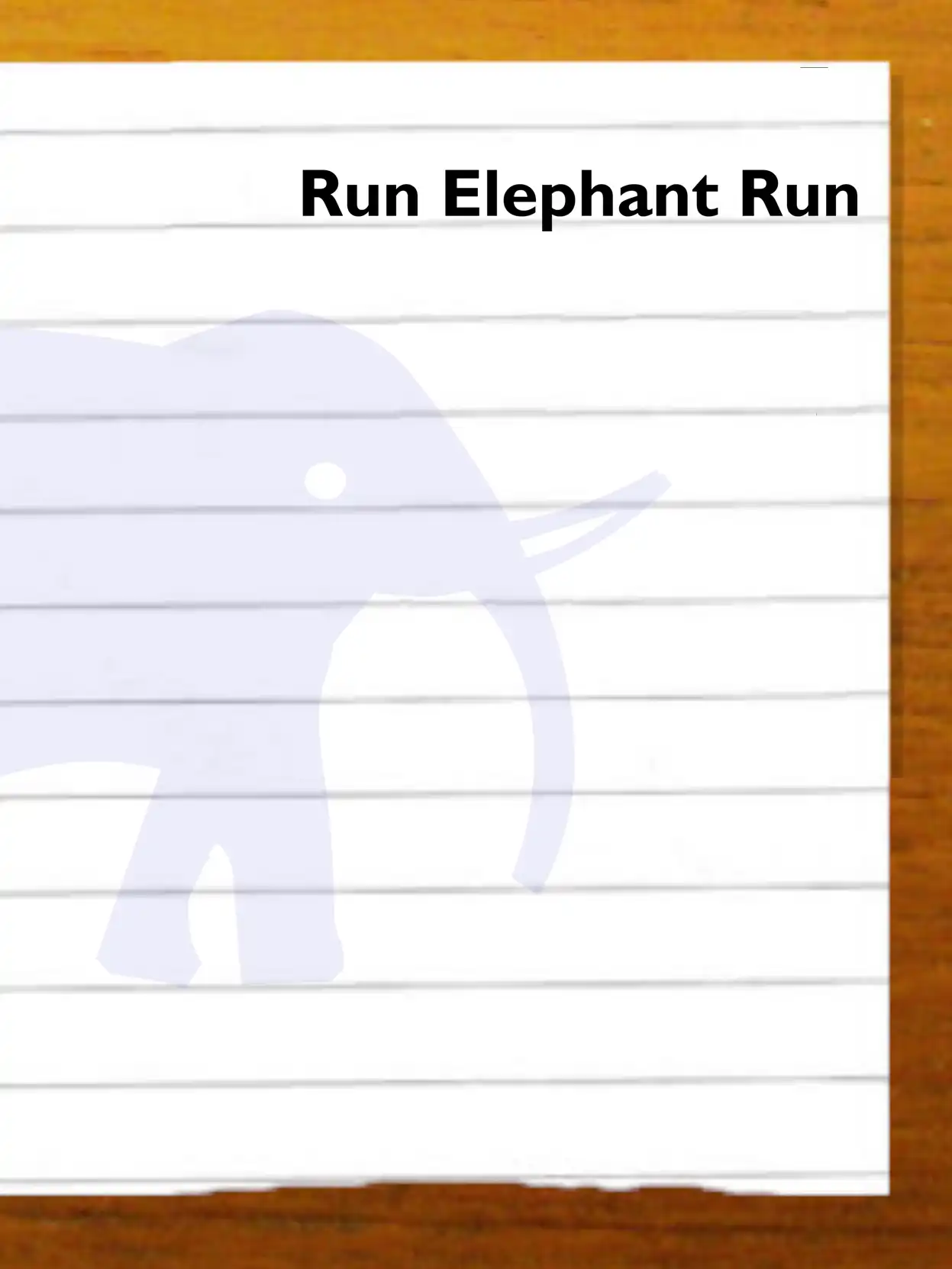 Run Elephant Run cover