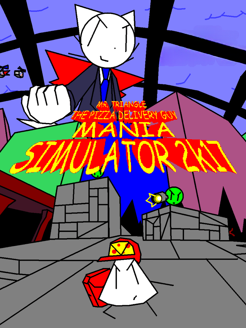 Mr. Triangle The Pizza Delivery Guy Mania Simulator 2k17 cover