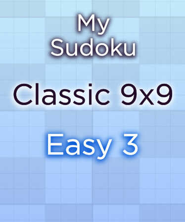 My Sudoku: Classic 9x9 Easy 3 cover