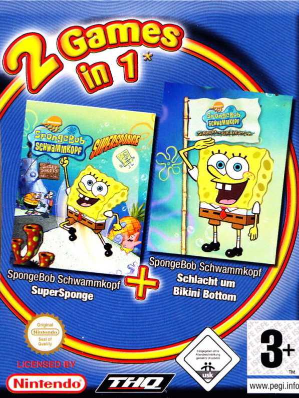 2 Games in 1: SpongeBob SquarePants: Battle for Bikini Bottom + SpongeBob SquarePants: Supersponge cover