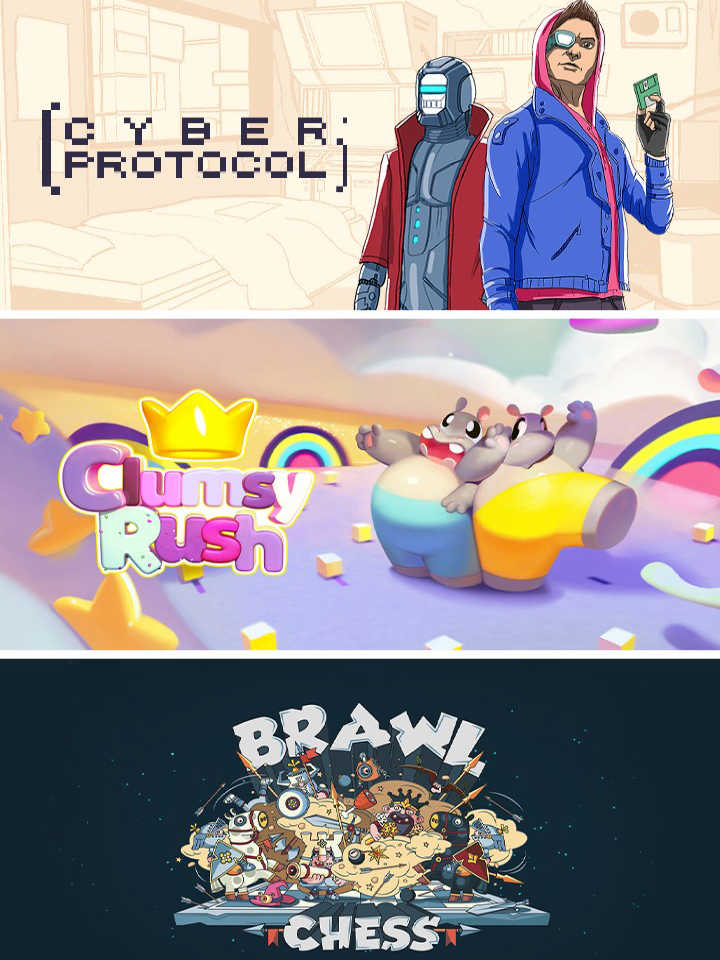 Cyber Protocol + Clumsy Rush + Brawl Chess cover