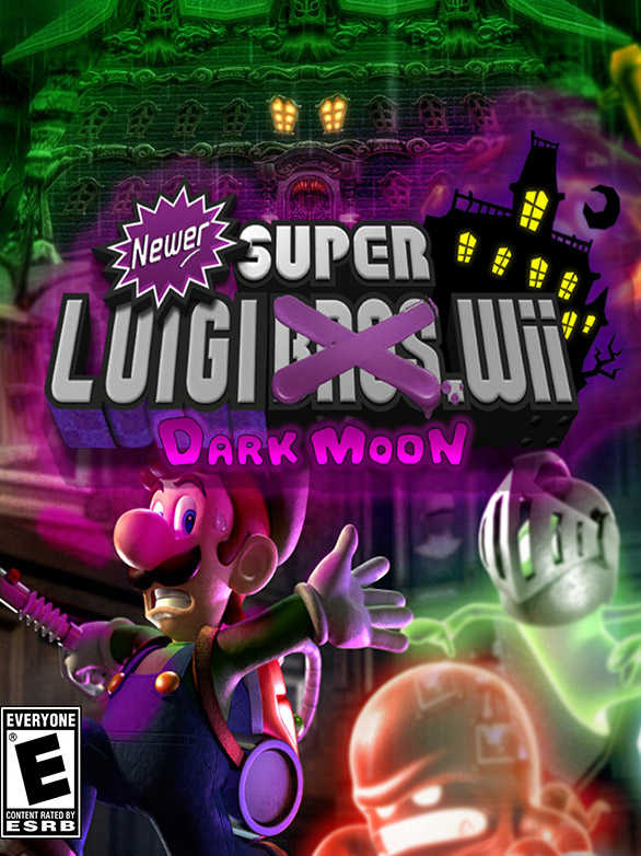 Newer Super Luigi Wii Dark Moon cover