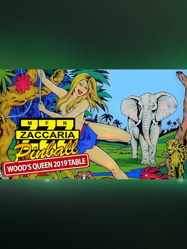 Zaccaria Pinball: Wood's Queen 2019 Table cover