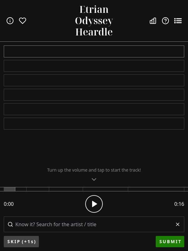 Etrian Odyssey Heardle